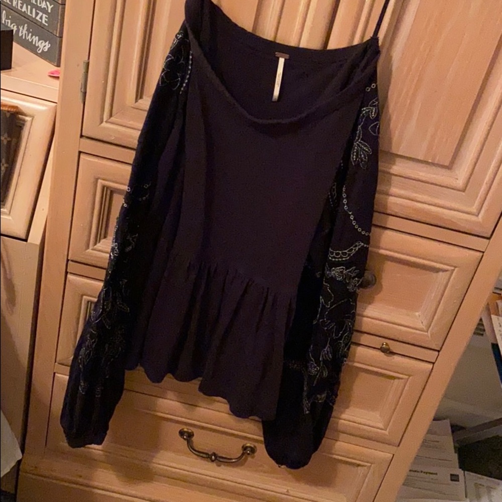 Free people black blouse